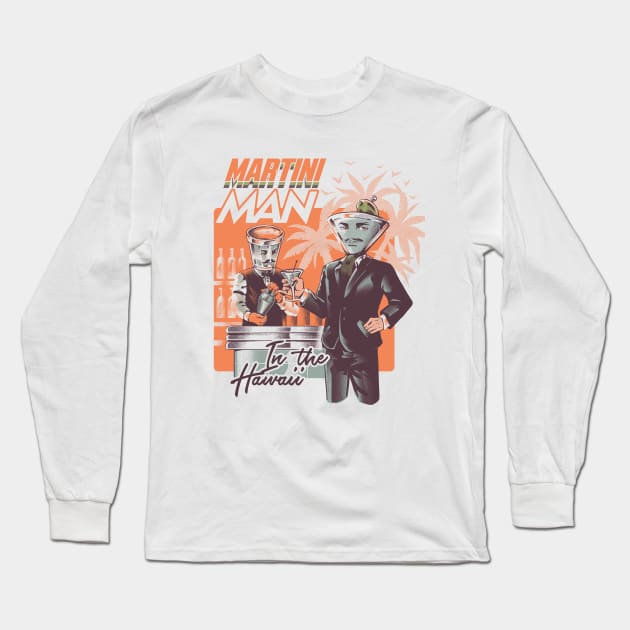 Martini Man Long Sleeve T-Shirt by Ilustrata